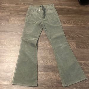 forever 21 jeans green velvet